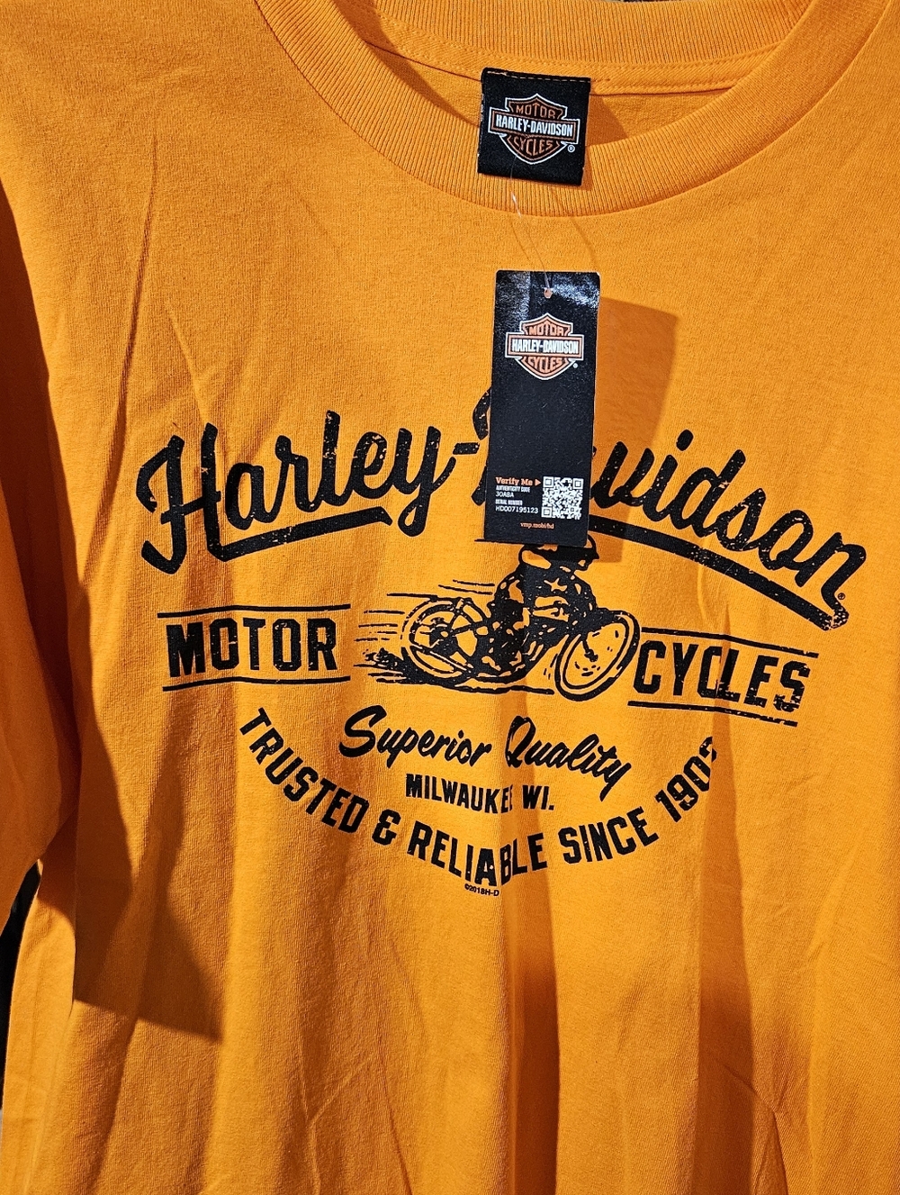 Harley-Davidson Orange Short Sleeve Denton County, TX